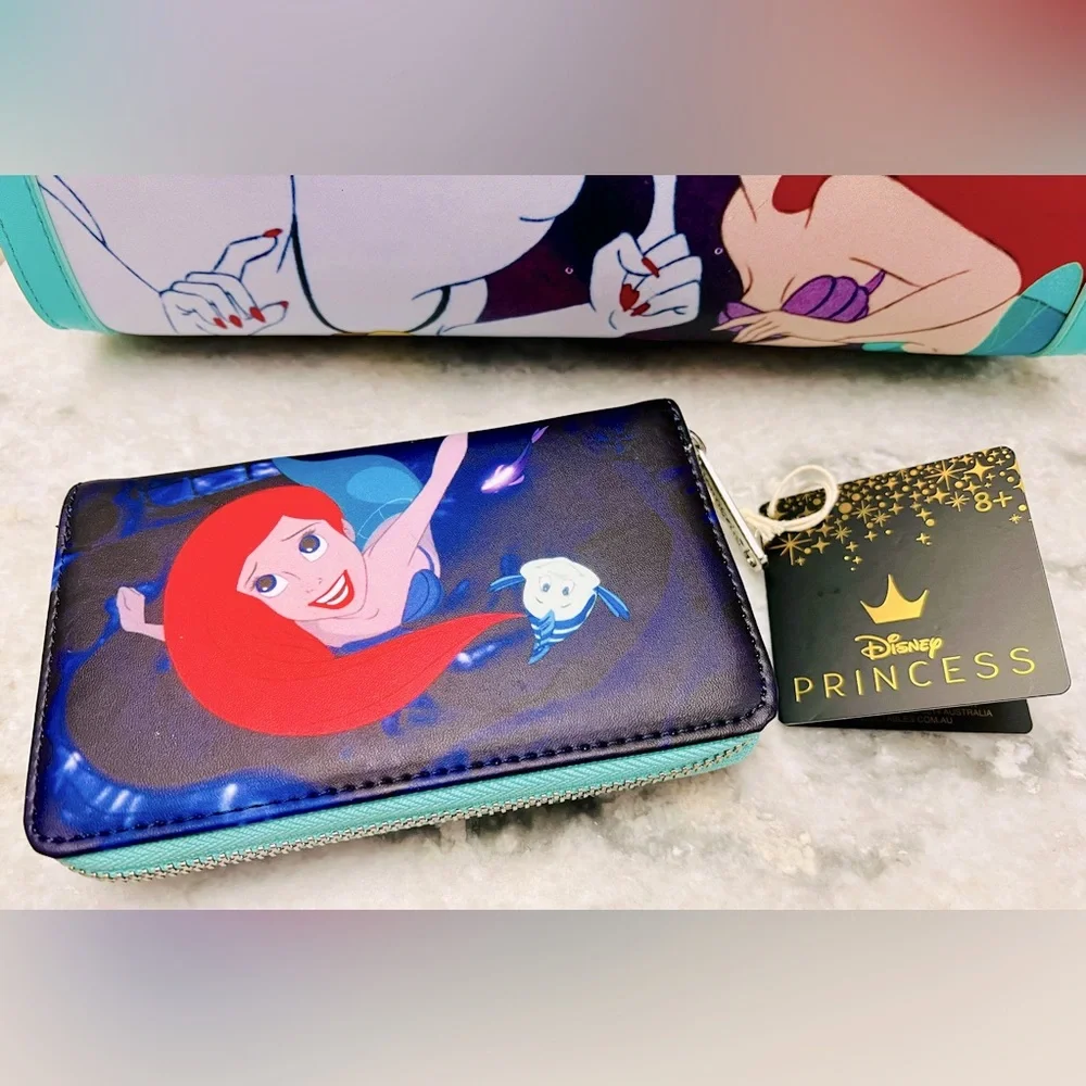 LoungeFly Disney Little Mermaid Bag & Wallet NWT 💝💚 - Picture 4 of 9